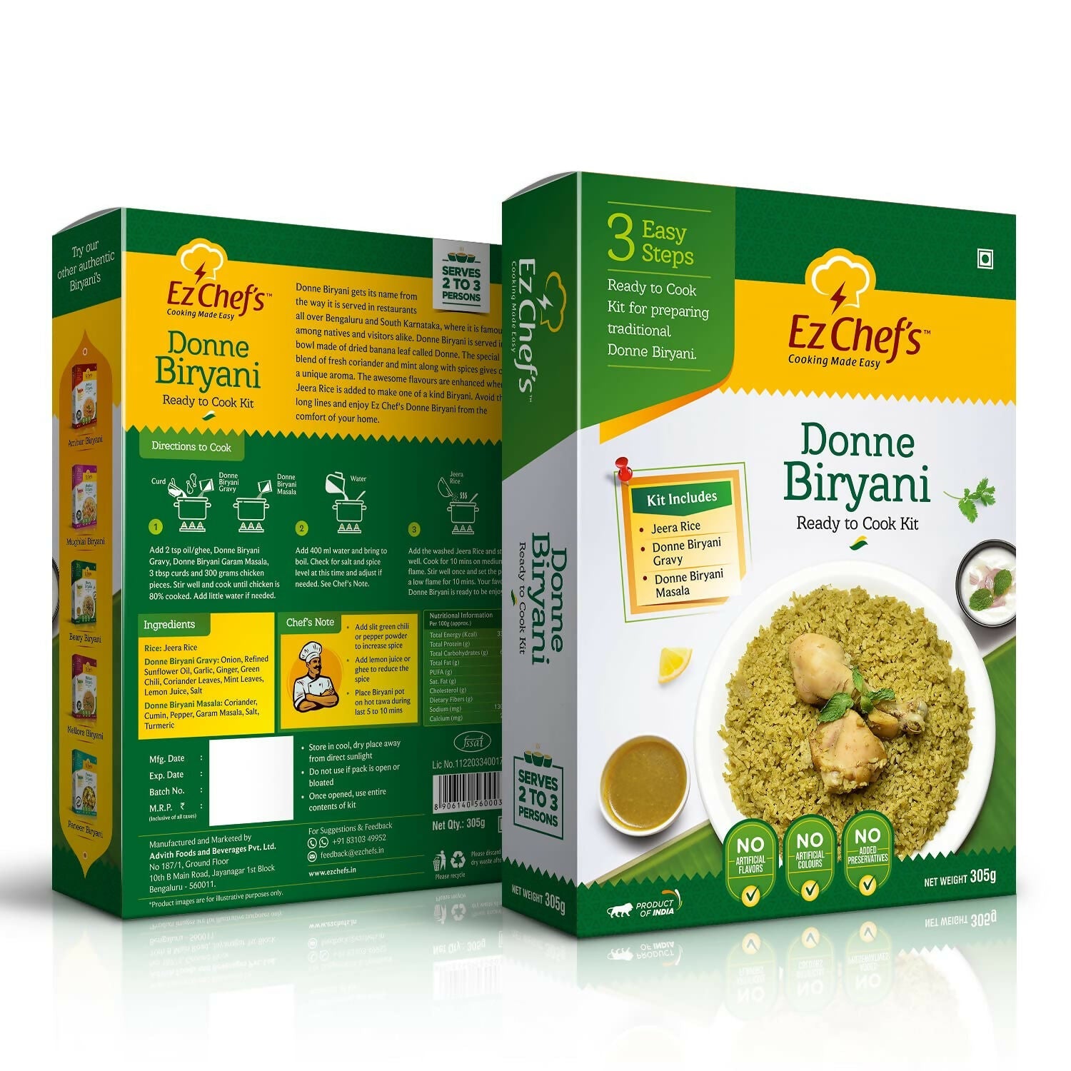 Ez Chef's Donne Biryani Kit - Bangalore's Famous Biryani - Distacart