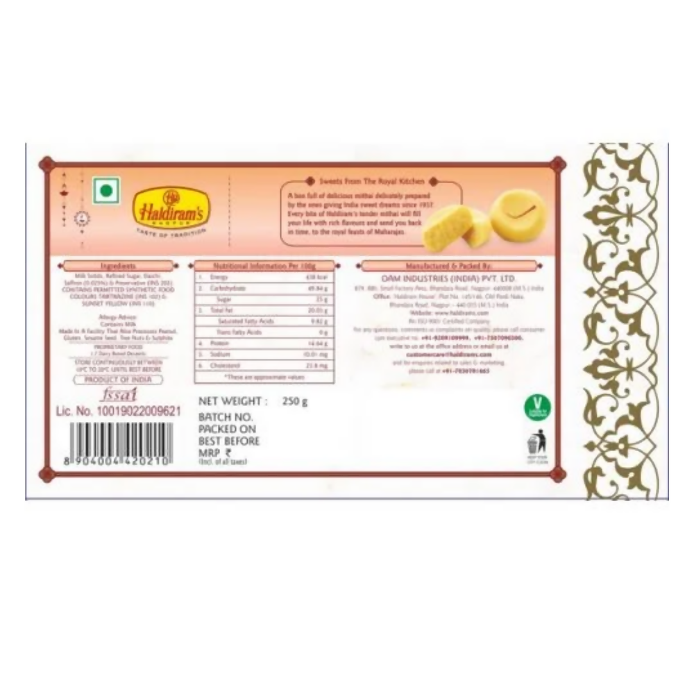 Haldiram's Kesar Peda - Distacart