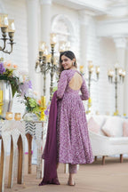 Aayaa Designer Printed Cotton Silk Suit - Multi Color