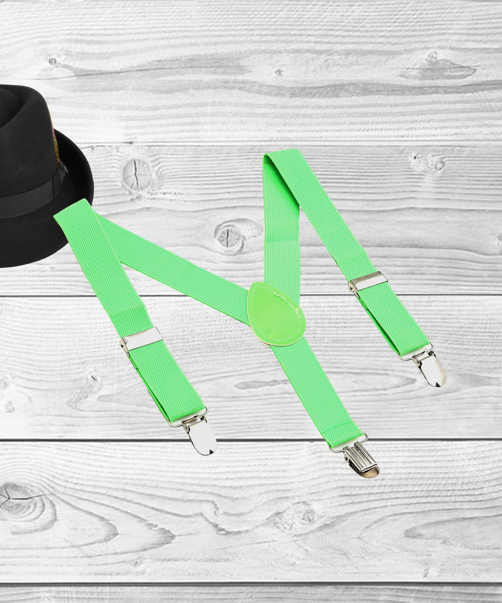 Manet Boys Solid Suspenders - Green