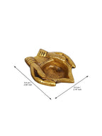 eCraftIndia 2 Pcs Lady Hand Holding Brass Diyas