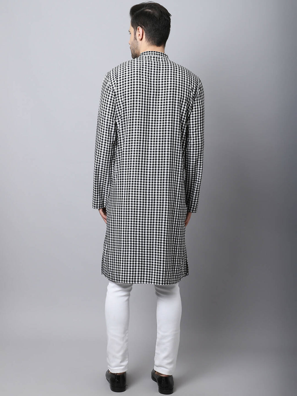 Even Apparels Multi Pure Cotton Men's Kurta With Band Collar - Distacart
