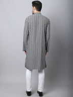 Even Apparels Multi Pure Cotton Men's Kurta With Band Collar - Distacart