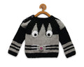 Chutput Kids Grey Coloured Solid Pullover with Mouse Cartoon