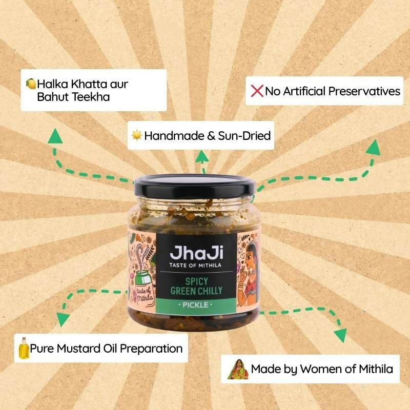 Jhaji Store's Spicy Green Chilli Pickle