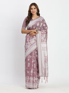 Shree Shyam Fashion Linen Cotton Sea Green Saree - Distacart