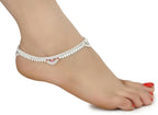 AanyaCentric Gold-plated Mangalsutra Pendant Earring Set & Silver Plated Anklet - Distacart