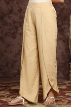 Juniper Gold Ethnic Motif Printed Rayon Tulip Pants
