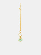 Ruby Raang Set Of Pastel Green Maang Tikka And Earrings - Distacart