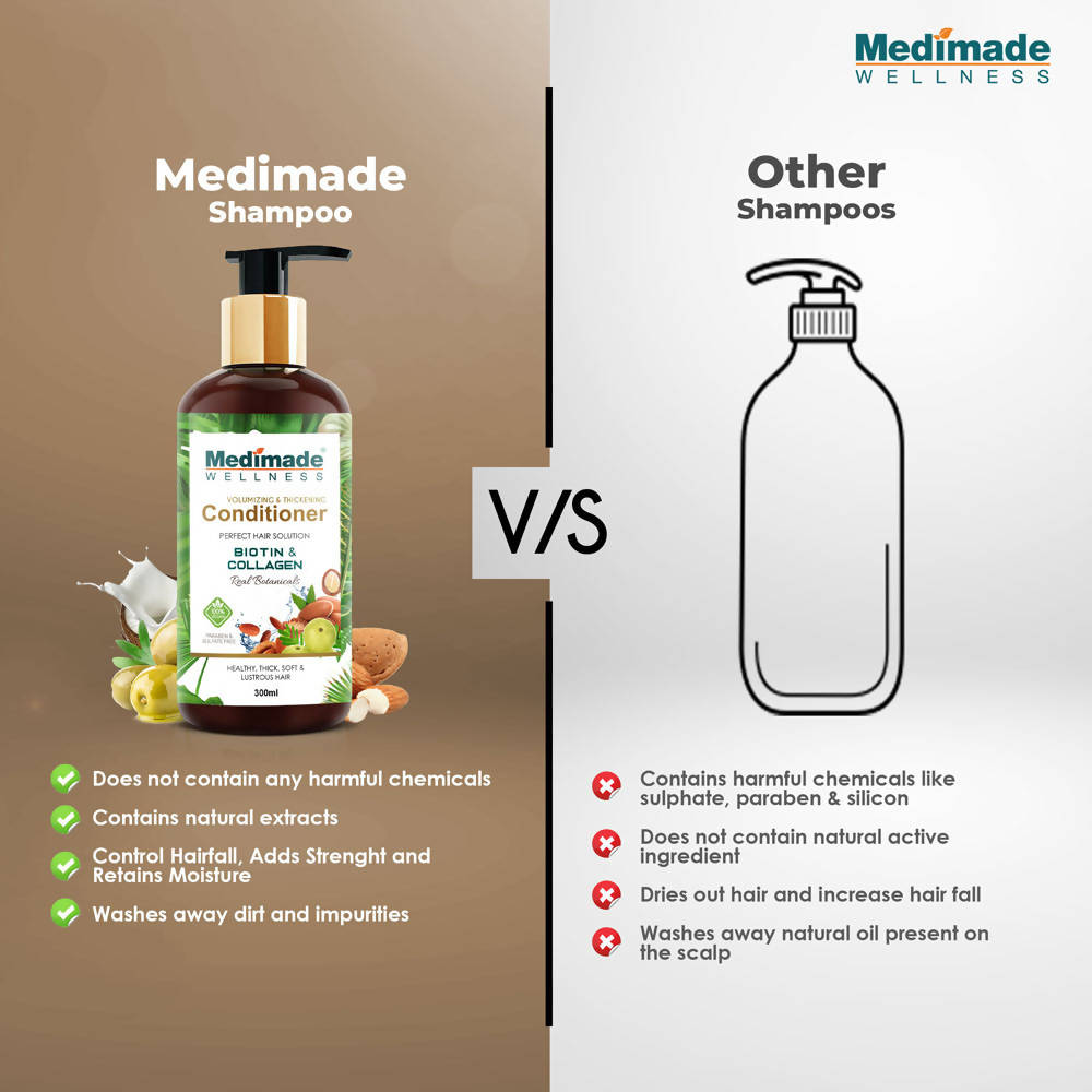 Medimade Wellness Volumizing and Thickening Hair Conditioner with Biotin & Collagen