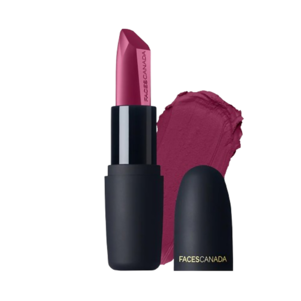 Faces Canada Weightless Matte Finish Lipstick - Hot Plum 24 - Distacart