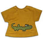 Mhyssa Nero Half Sleeve Yellow T-shirt with Shorts Set For Kids