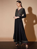 Myshka Women Black Solid Kurtas - Distacart