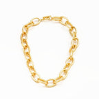 Matt Gold Metal Chain Necklace