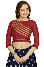 Aastha Fashion Women's Maroon Art Silk Designer Party Wear Readymade Blouse