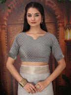 Shree Shyam Fashion Organza Gray Saree - Distacart