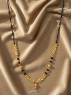 NVR Women Gold Plated Black Beaded Short Design Mangalsutra - Distacart