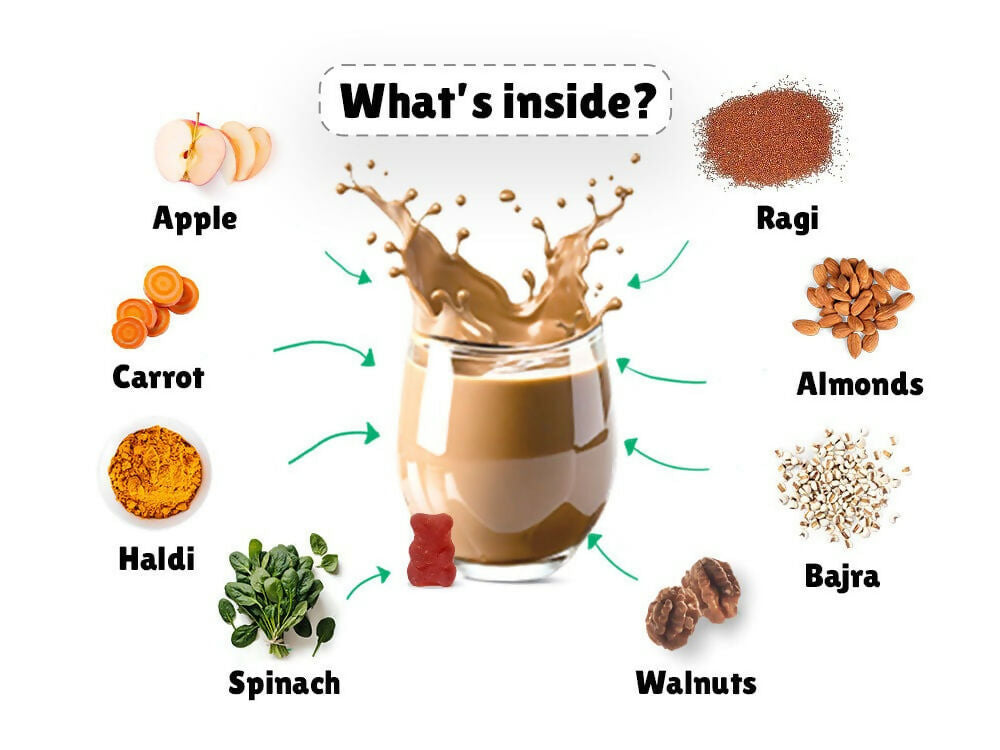 Little Joys Nutrimix Powder Hazelnut Chocolate + Multivitamin Gummies Combo - Distacart