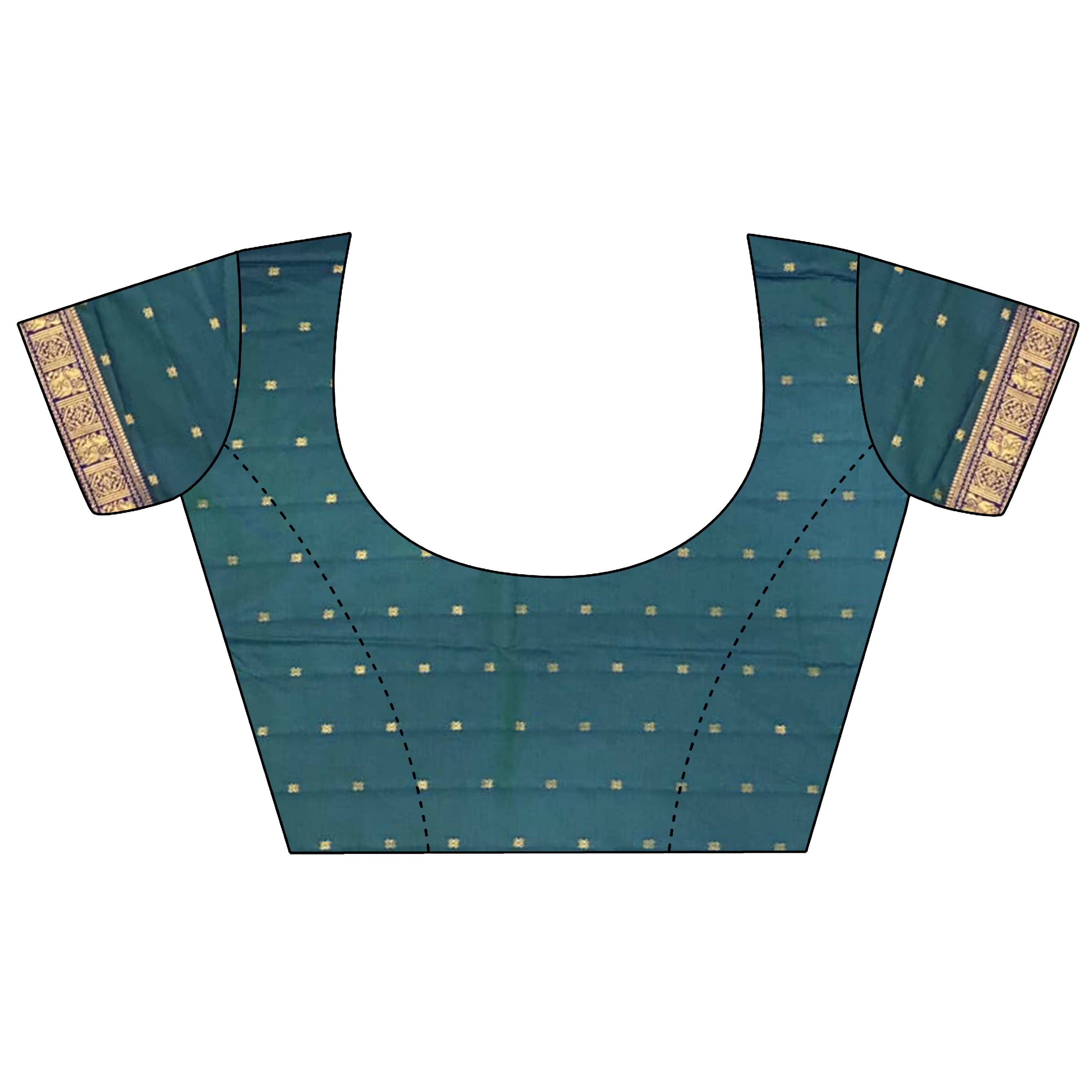 Joban Fashion Green Banarasi Soft Silk Woven Butti Saree - Distacart