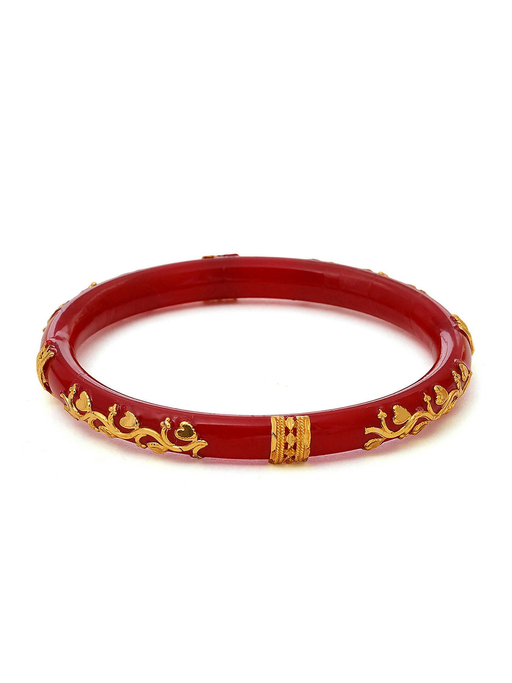 Ruby Raang Red Traditional Bangle - Distacart