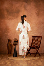 Joban Fashion Off White Pink Hand Block Printed Cotton Suit Set - Distacart