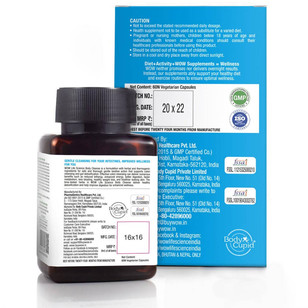 Wow Life Science Body Cleanse Capsules - Distacart