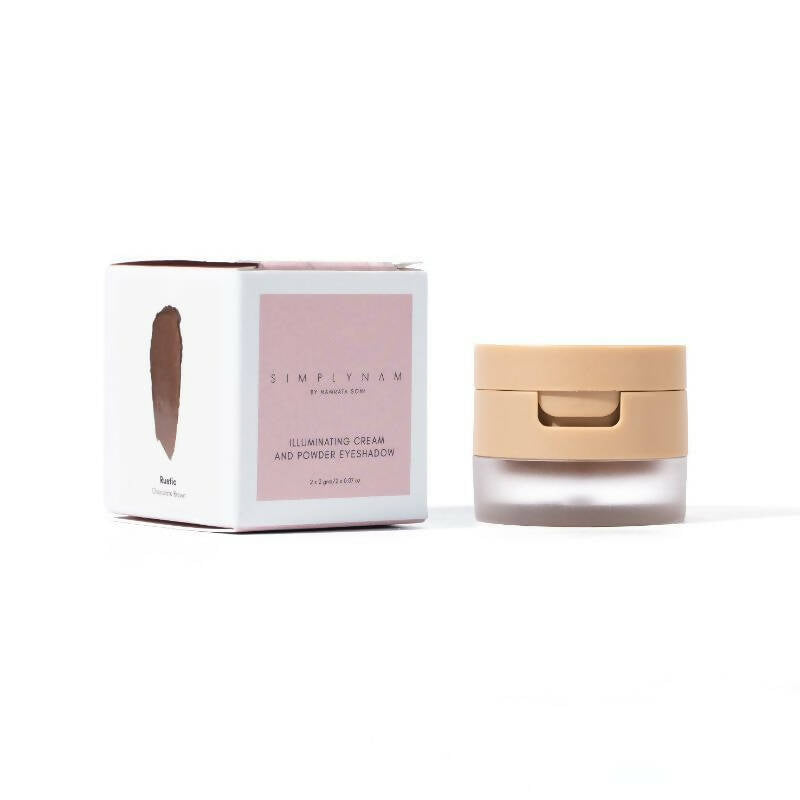 Simply Nam Illuminating Cream & Powder Eyeshadow - Rustic Chocolate Brown