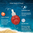 Aqualogica Detan+ Concentrate Face Serum With Cherry Tomato, Glycolic Acid & Hyaluronic Acid