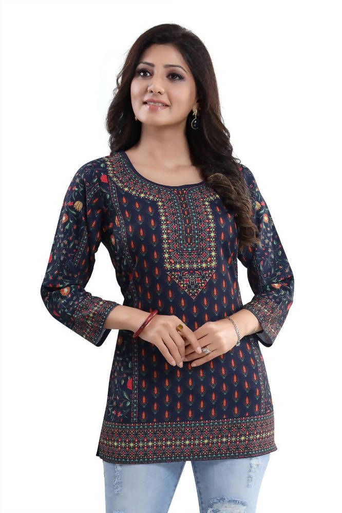 Snehal Creations Befitting Brigade Cool Printed Short Kurti Tunic