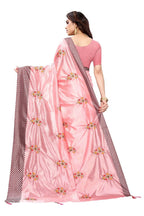 Vamika Pink Crepe Embroidery Saree (Nirali Pink)