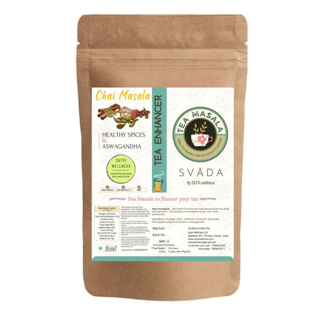 Satvi Wellness Tea masala with Ashwagandha | Ashwagandha tea mix | Satvi Tea enhancer