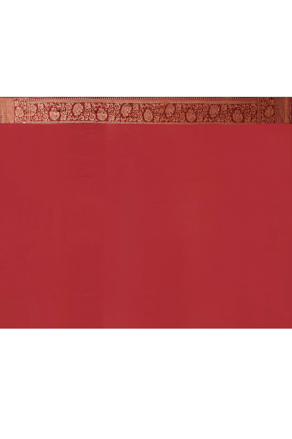 Joban Fashion Dark Pink Crepe Chiffon Pure Handloom Banarasi Silk Saree