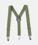 Manet Boys Solid Suspenders - Olive Green