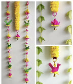 Shuddh Natural Hand Made Palm Leaf Fish & Lotus Hanging - Distacart