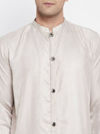 Even Apparels Beige Rayon Men's Sherwani Kurta With Open Front - Distacart