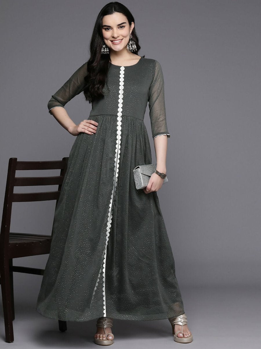 Ahalyaa Women's Traditional wear Kurta Set - Grey