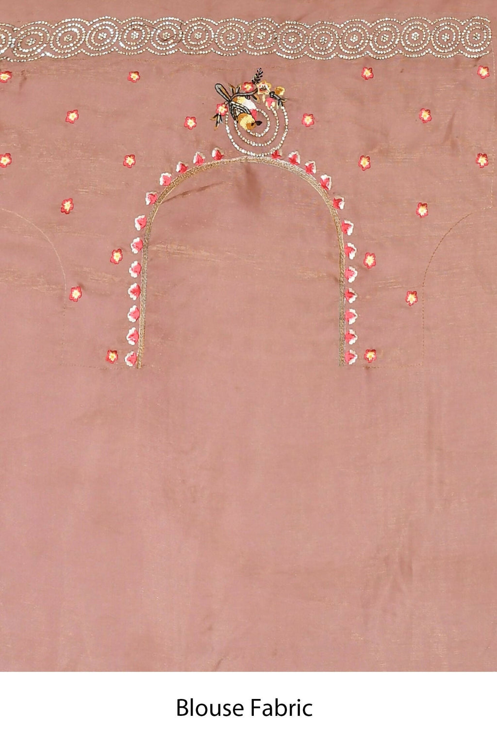 Pink Net Organza Silk Thread Emboidered with Stone Work Saree - Nimaya Benzy