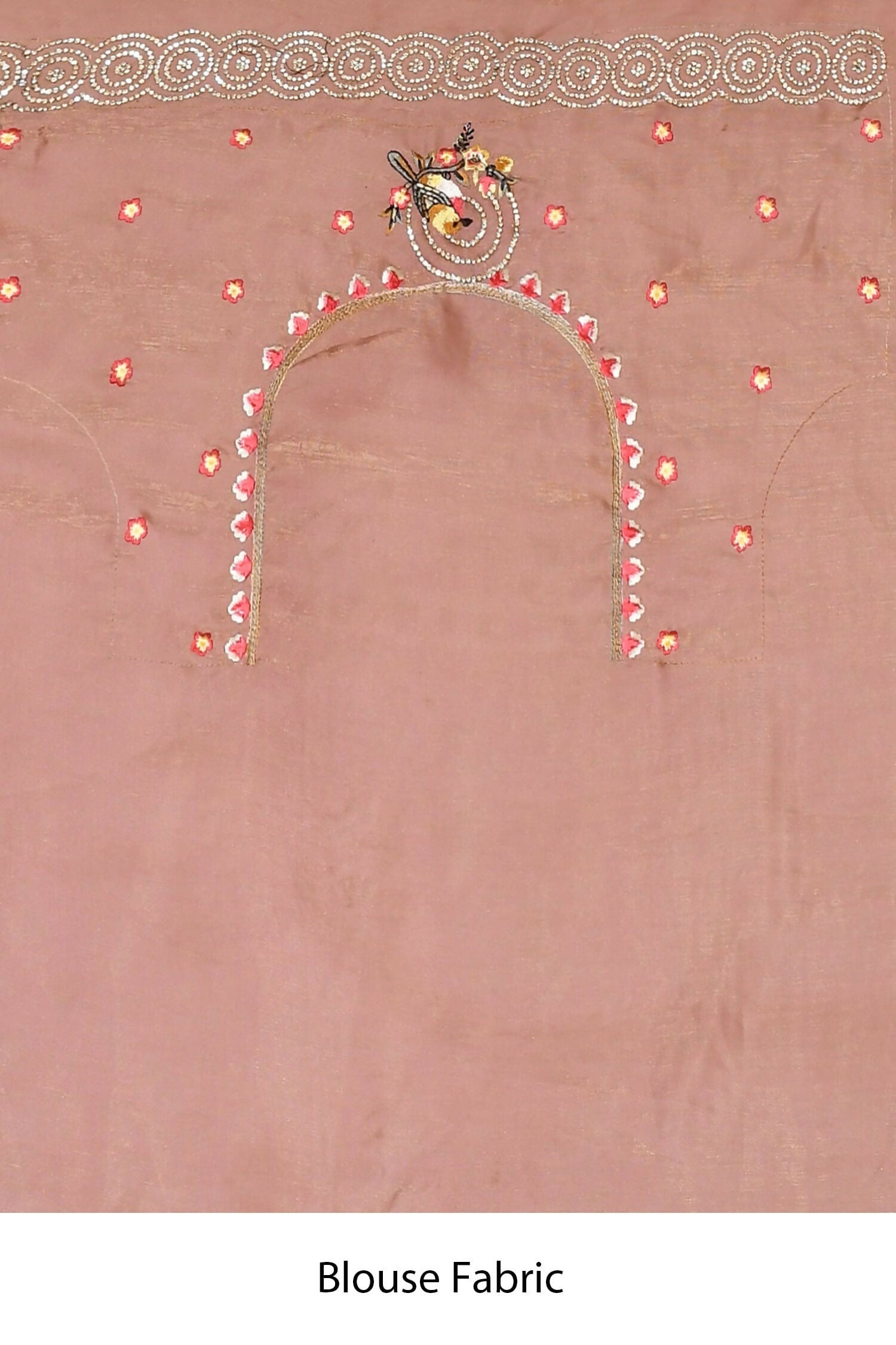 Pink Net Organza Silk Thread Emboidered with Stone Work Saree - Nimaya Benzy