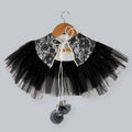 Pink Cow Fashions Black & White Shrug With Frill