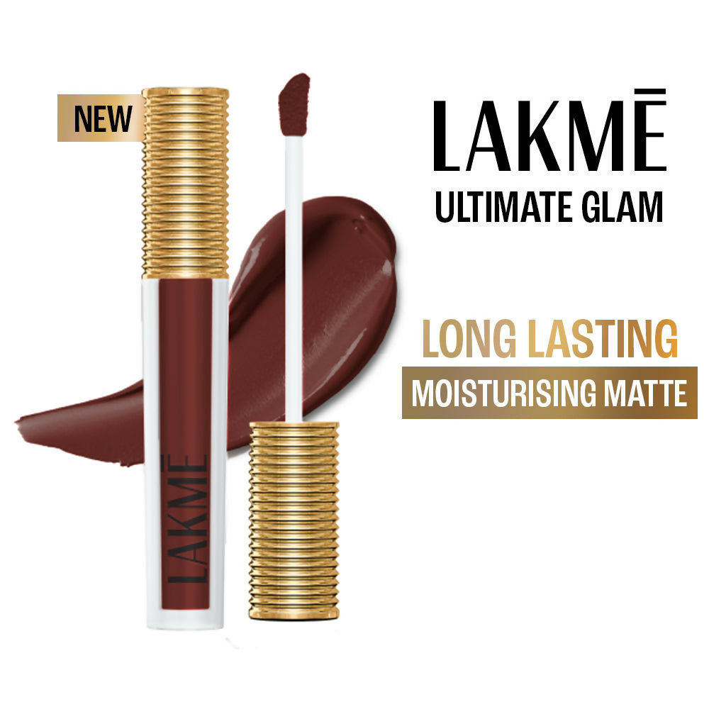 Lakme Ultimate Glam Matte Liquid Lipstick - Brown Espresso