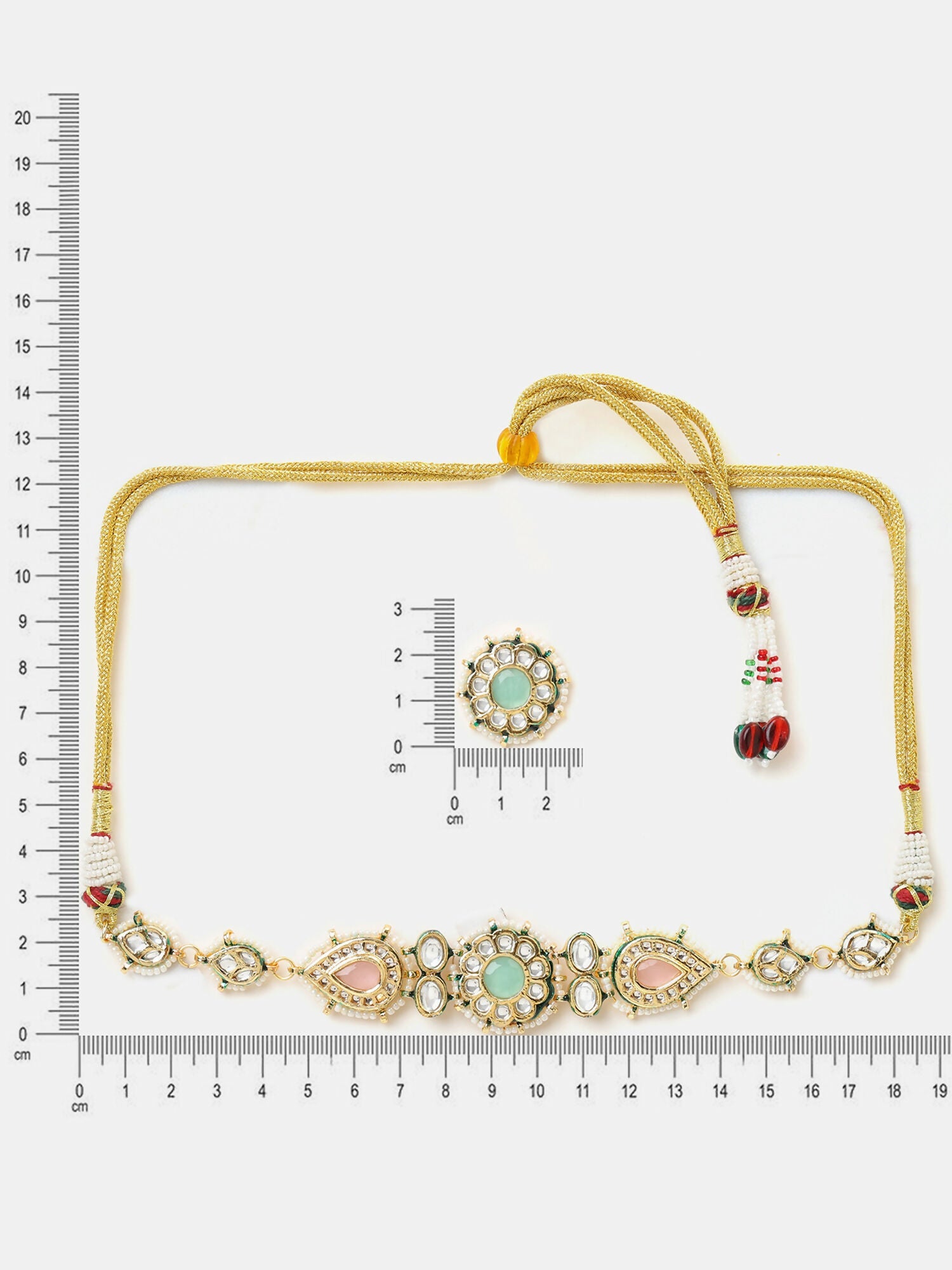 Ruby Raang Kundan Choker Neckpiece With Matching Studs