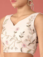 House of Panchhi Grey Net Sequinse Work Lehenga & Blouse, Dupatta