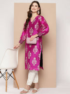 Ahalyaa Women's Traditional wear Kurta - Pink