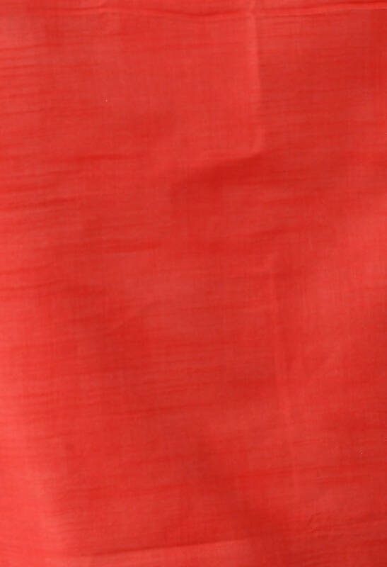 Mominos Fashion Moeza White & Red Bhagalpuri Handloom Ikat Pure Cotton Saree with unstitched Blouse piece - Distacart