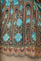 Kesar Fab Blue Banarasi Silk Embroidered Lehenga