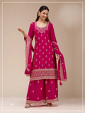 Anaita Red Georgette Stitched Suit with Heavy Embroidery Work - Distacart