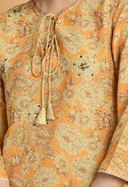Joban Fashion Mustard Maslin Kurta Set