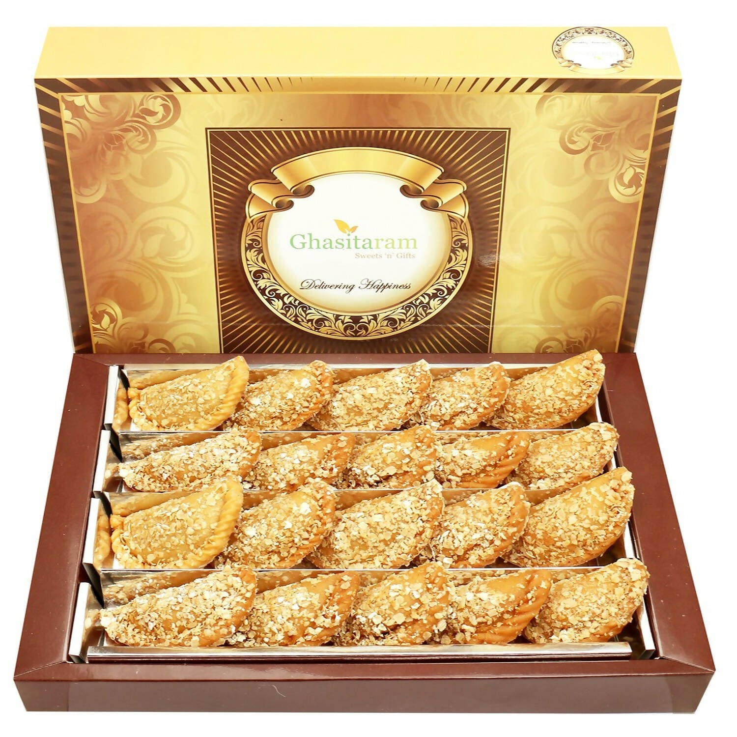 Ghasitaram Holi Sweets - Roasted Oats Gujiya - Distacart