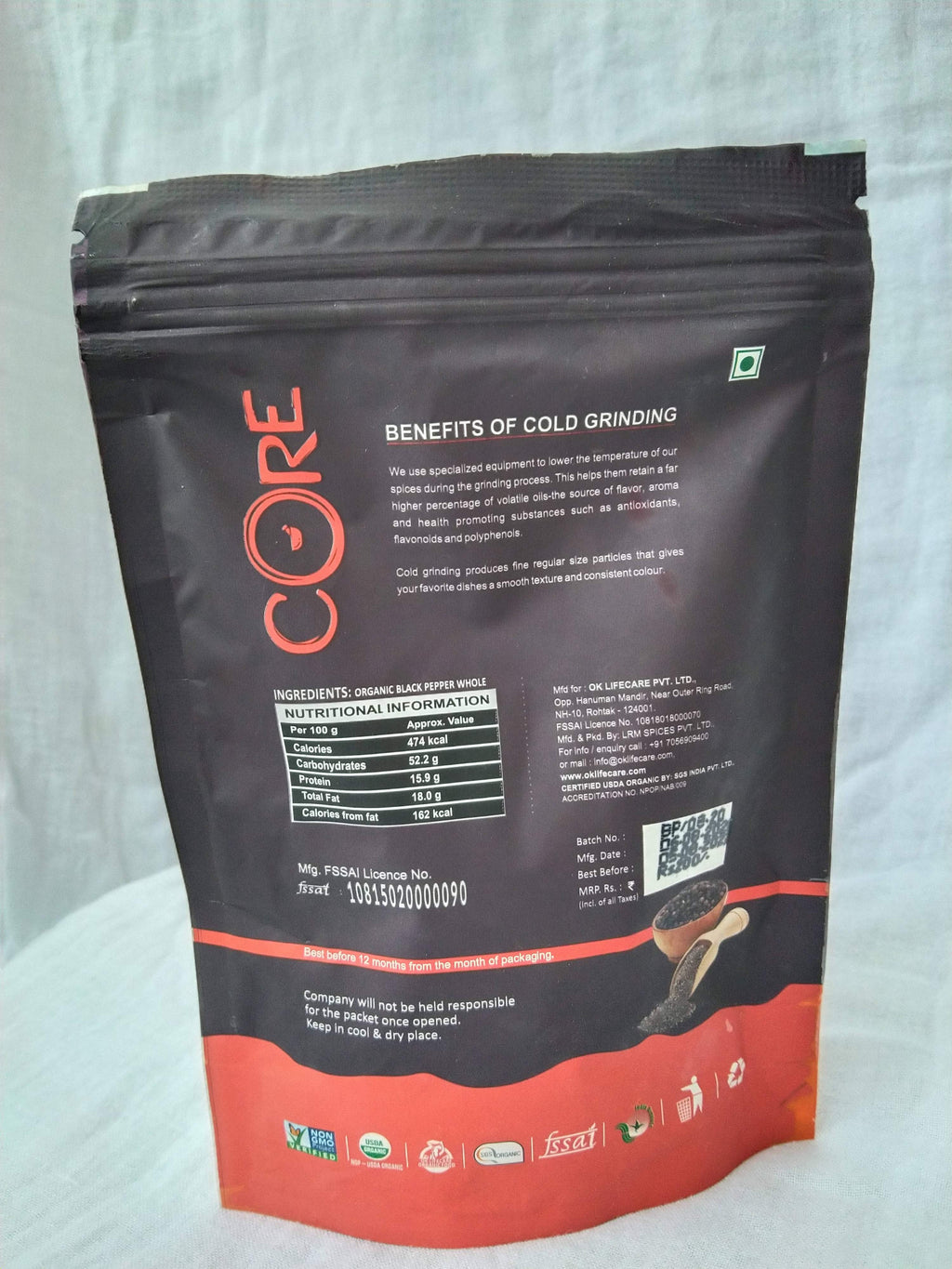 Ok Life Care Core Black Pepper Whole