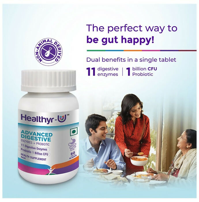 Healthyr-U Advanced Digestive Enzymes + Probiotic Tablets - Distacart